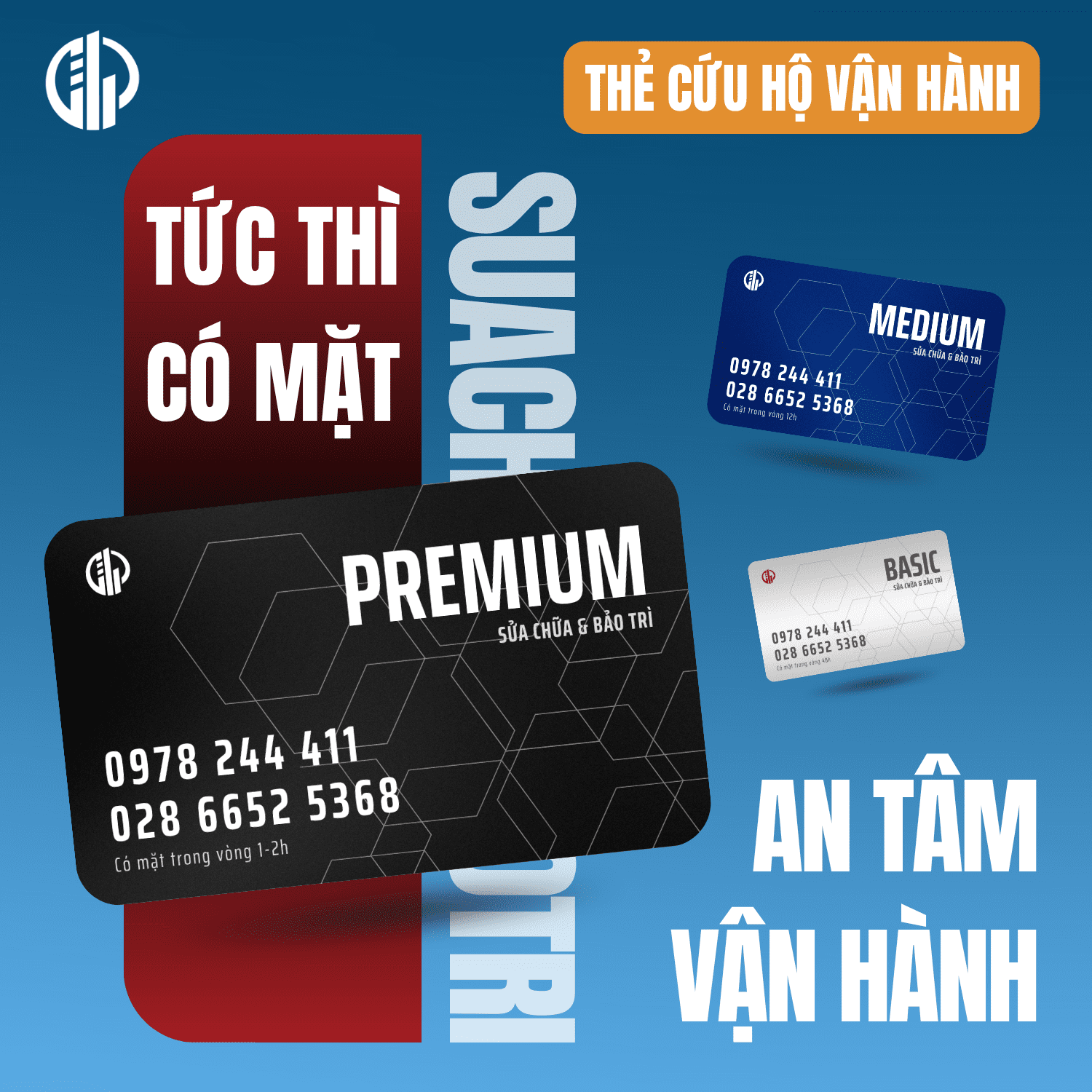 Thẻ cứu hộ vận hành cơ sở kinh doanh.