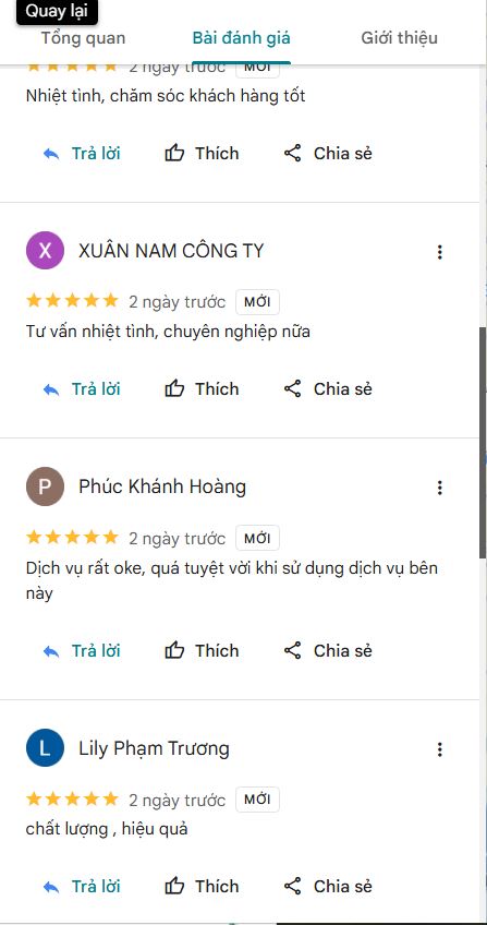 Đánh giá từ khách hàng